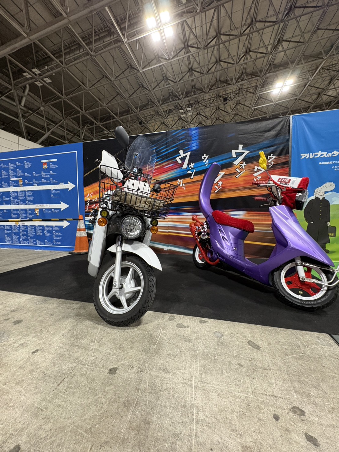 大ヤンキー展の体験型ブース｜バイク展示と装飾グラフィック